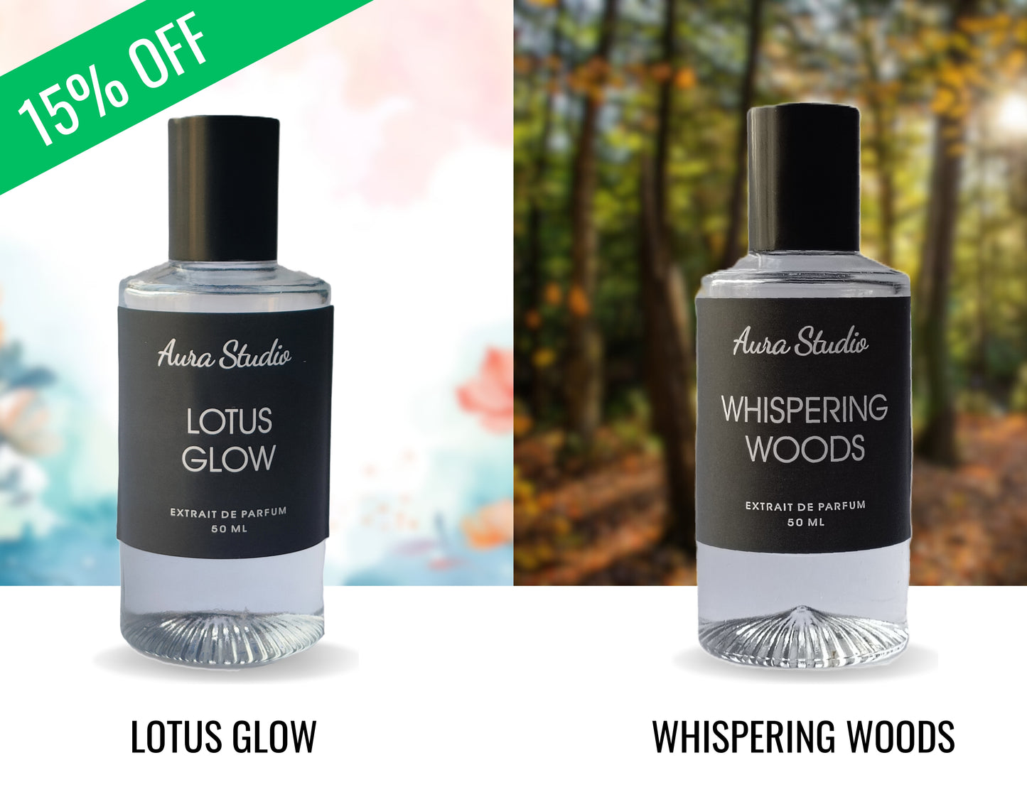 15% OFF - Whispering Woods and Lotus Glow